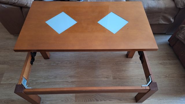 Mesa comedor mesa centro 6 sillas madera y cristal