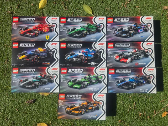10x Lego Speed Champions Formula 1 Coches