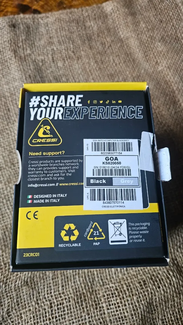 NUEVO Ordenador de buceo Cressi GOA computadora