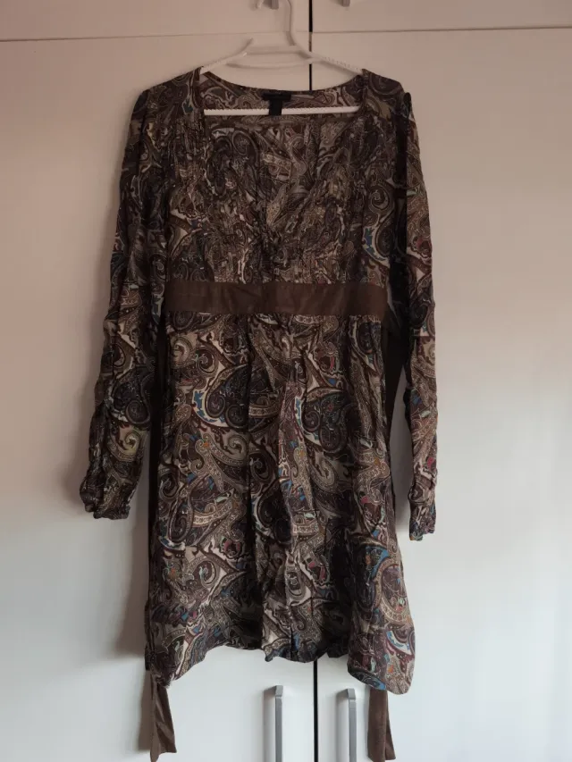 Vestido de invierno estampado