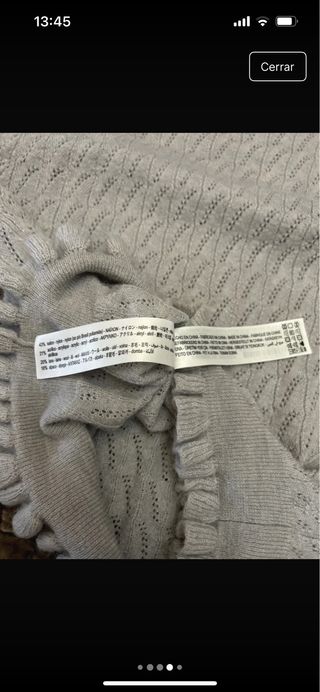 Jersey Zara cuello alto volantes gris azulado Tall