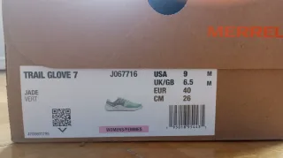 Merrell Trail Glove 7 Talla 40 Verde/Azul