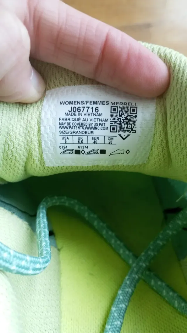 Merrell Trail Glove 7 Talla 40 Verde/Azul