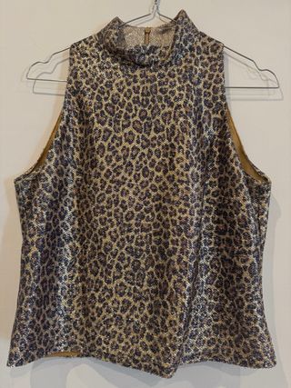Top Leopardo sin Mangas
