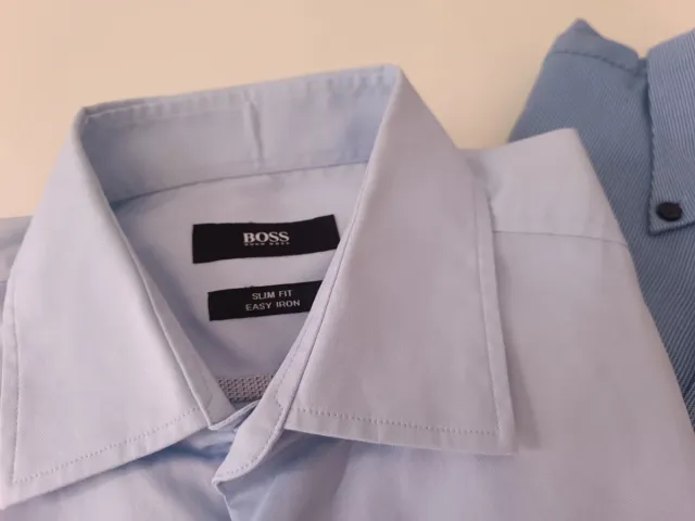 2 Camisas Vestir Hombre BOSS y Tommy Hilfiger