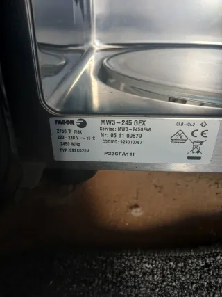 Microondas Fagor Negro