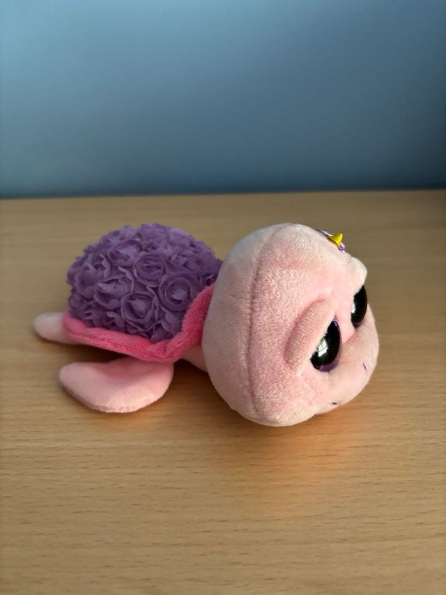 Peluche Ty Beanie Boos Tortuga Rosa Morado