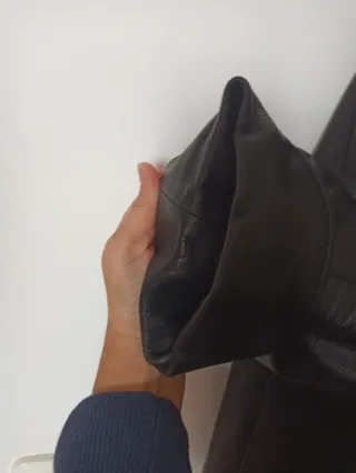 Cappotto in pelle con pelliccia amovibile tg 42