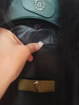 Cappotto in pelle con pelliccia amovibile tg 42