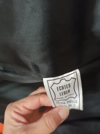 Cappotto in pelle con pelliccia amovibile tg 42