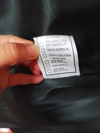 Cappotto in pelle con pelliccia amovibile tg 42