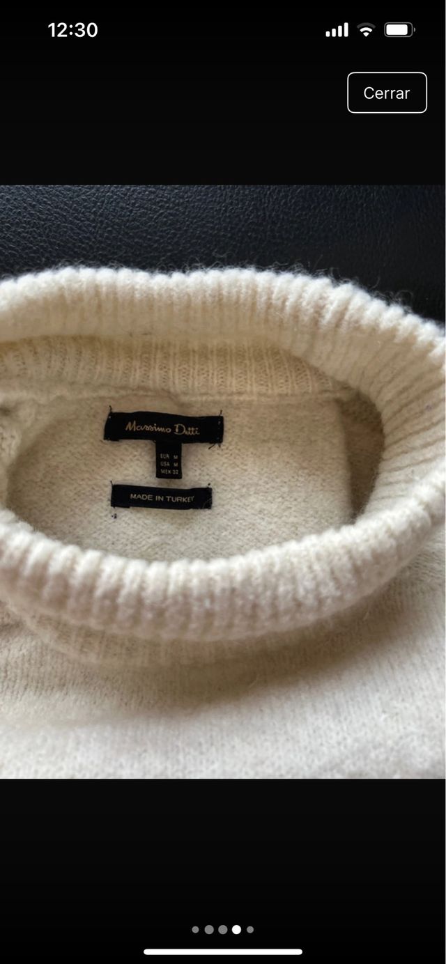 Jersey Massimo Dutti Oversize Beige Talla M