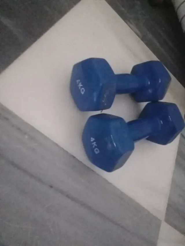 Mancuernas azules de 4 kg (par)