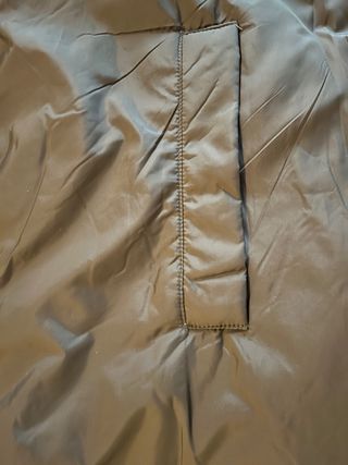 Chaleco largo reversible verde y negro