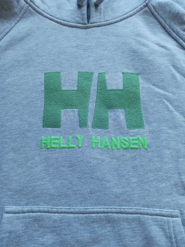 Sudadera Helly Hansen Gris con Logo Verde