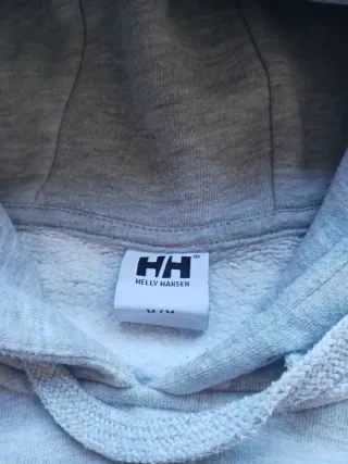 Sudadera Helly Hansen Gris con Logo Verde