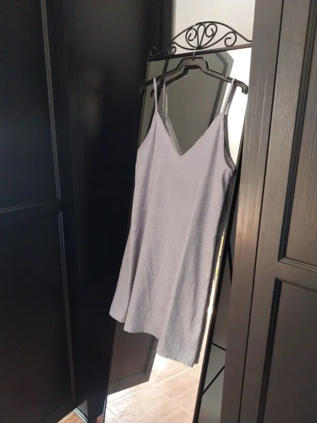 Vestito Vintage Taglia S/M Grigio Argento