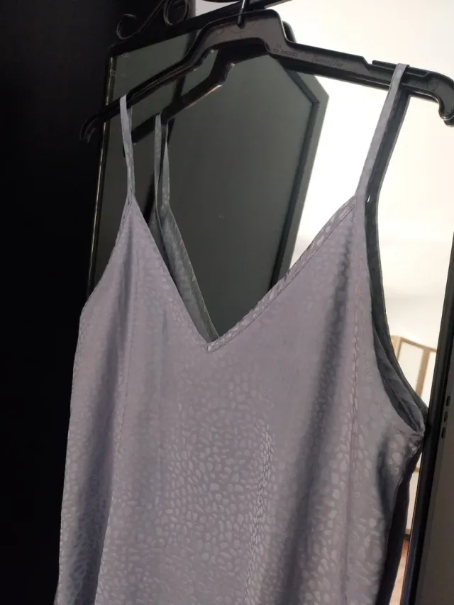 Vestito Vintage Taglia S/M Grigio Argento