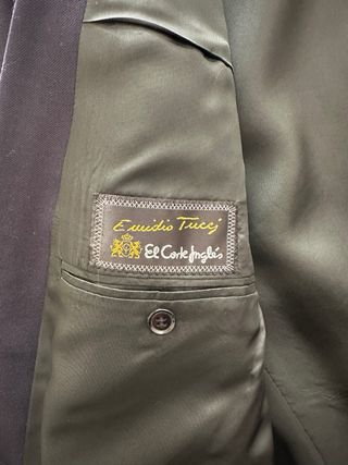 Americana cruzada de Lana Talla 50 Azul Marino