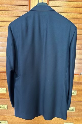 Americana cruzada de Lana Talla 50 Azul Marino