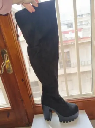 Stivali in velluto neri