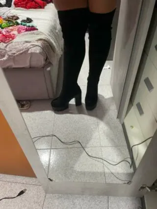 Stivali in velluto neri