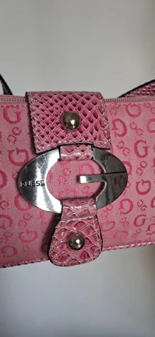 Borsa Guess Vintage Y2K Rosa Logo G