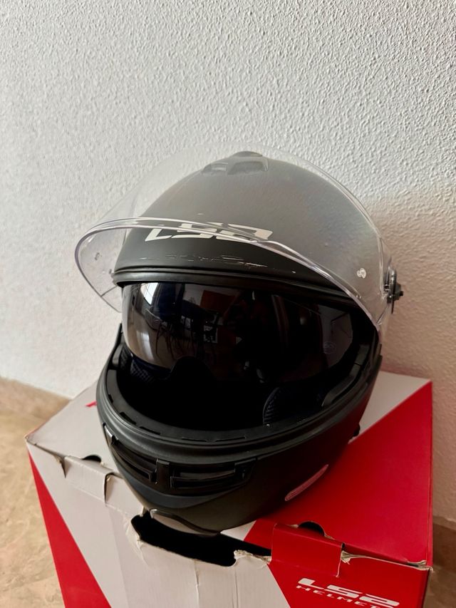 Casco Moto JET LS2 Strobe negro (XS)