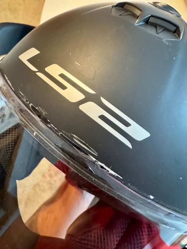 Casco Moto JET LS2 Strobe negro (XS)