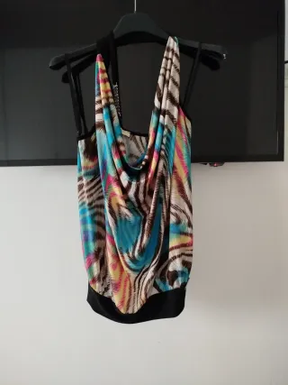 Top donna fantasia colorata Schiena scoperta