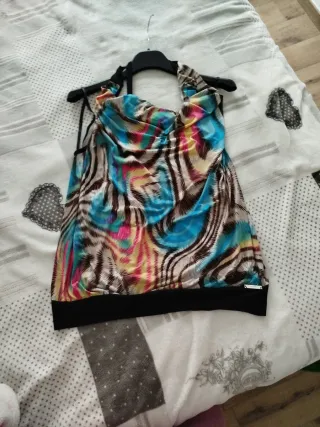 Top donna fantasia colorata Schiena scoperta