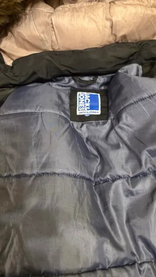 Parka Jack & Jones Talla 14 Años Negra