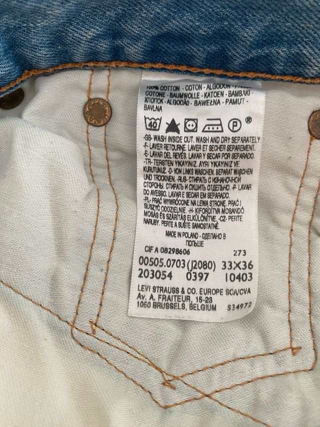 Pantalón Levis 505 Original Chico