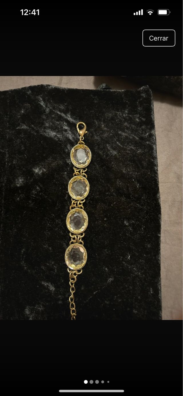 Pulsera Massimo Dutti piedras ovaladas dorada