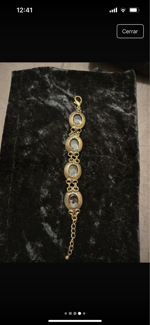 Pulsera Massimo Dutti piedras ovaladas dorada