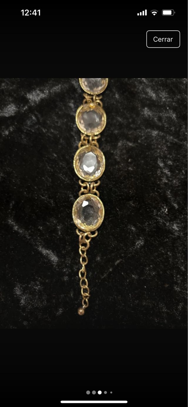 Pulsera Massimo Dutti piedras ovaladas dorada