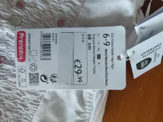 Pagliaccetto bimba bianco con orsetto