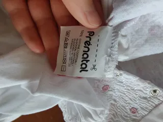 Pagliaccetto bimba bianco con orsetto