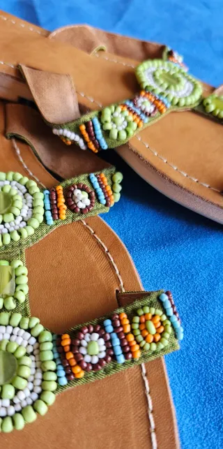 Sandalias de Piel El Corte Inglés con Pedrería