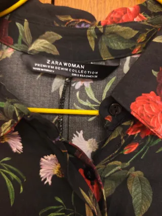 Vestido largo floral Zara Talla S