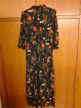 Vestido largo floral Zara Talla S