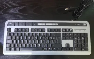 Teclado NGS USB Plata y Negro
