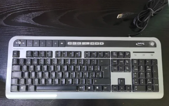 Teclado NGS USB Plata y Negro