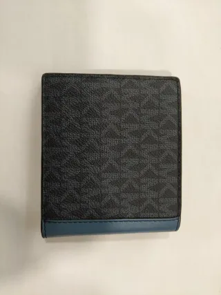 Cartera Michael Kors Piel Hombre Negra y Azul