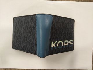 Cartera Michael Kors Piel Hombre Negra y Azul