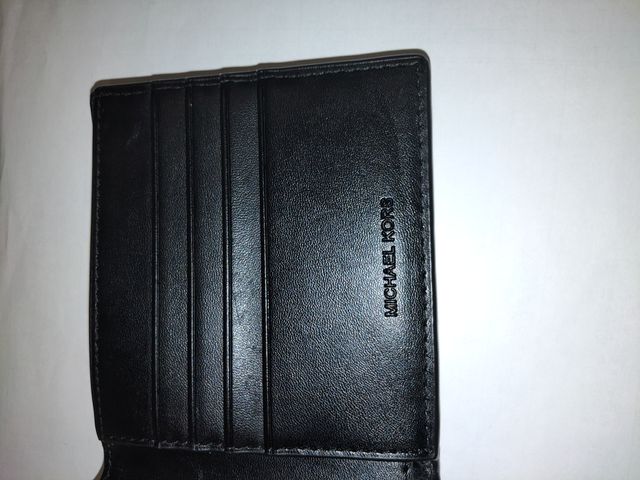 Cartera Michael Kors Piel Hombre Negra y Azul