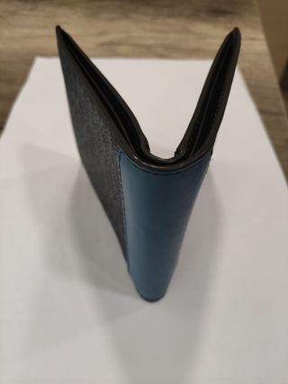 Cartera Michael Kors Piel Hombre Negra y Azul