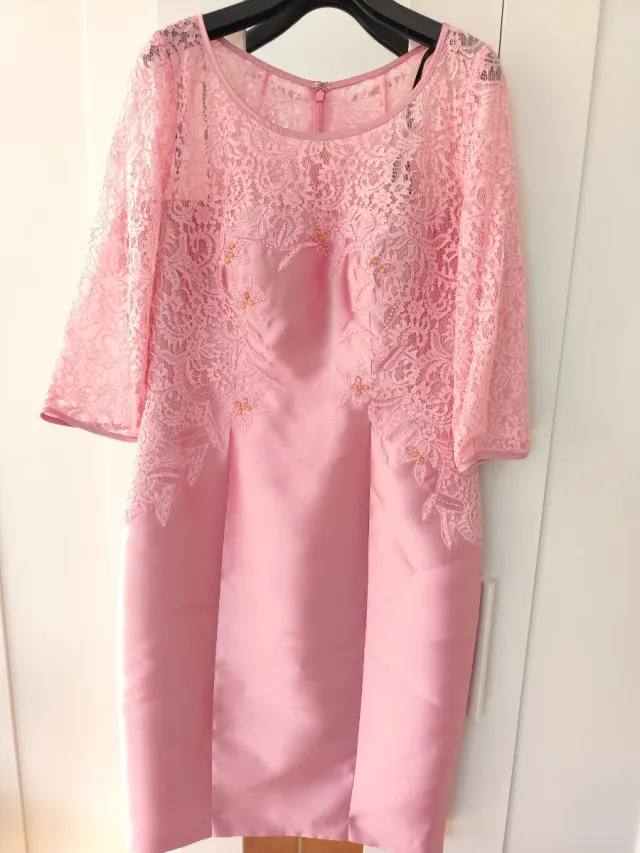 Conjunto vestido y chaqueta torera Zeila rosa