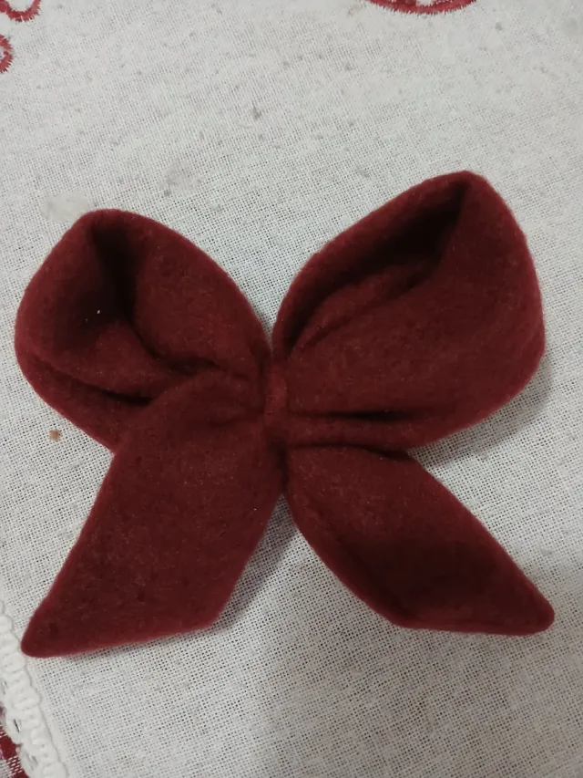 Fiocchi Natalizi Bordeaux Velluto fatti a mano .