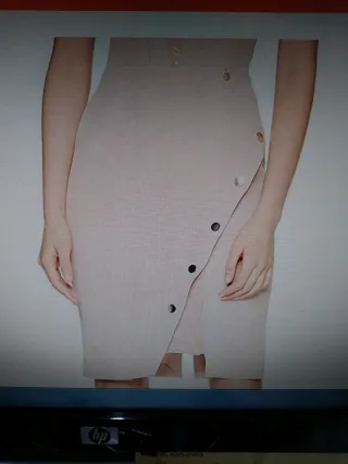 Vestido de fiesta beige y rosa